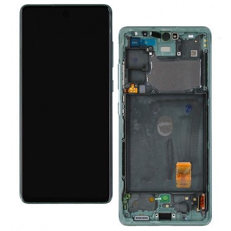 Дисплей для Samsung G780 Galaxy S20 FE, м ятний, з сенсорним екраном, з рамкою, оригінал, service pack box, (GH82-24220D / GH82-24219D), original glass (146836)