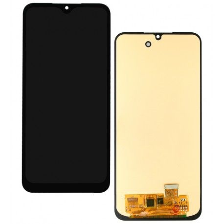 Дисплей Samsung A245 Galaxy A24, M346 Galaxy M34, чорний, (OLED), без рамки, з широким обідком, High Quality (162085)