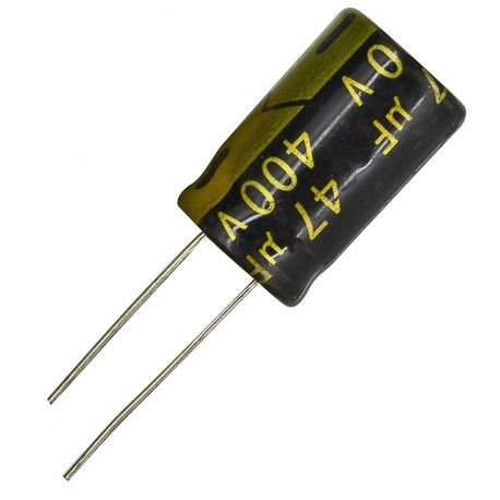 Конденсатор електролітичний 47 uF 400 V, 105 C, d16 h26 10000Hr Long Life (164784)