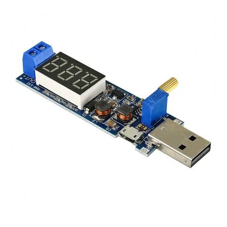 DC/DC Перетворювач напруги USB, Vin: 3,5.12В, Vout: 1.25-24V, до 3 Вт, універсальний (164787)