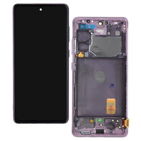 Дисплей для Samsung G780 Galaxy S20 FE, лавандовий, з сенсорним екраном, з рамкою, оригінал, service pack box, (GH82-24220C / GH82-24219C), original. (146835)