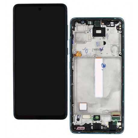 Дисплей для Samsung A525 Galaxy A52, A526 Galaxy A52 5G, синій, з рамкою, High Quality, OLED) (162101)