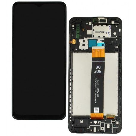Дисплей для Samsung A022F Galaxy A02, черный, с рамкой, оригинал (PRC), SM-A022F BV065WBM-L07-DB01_R2.2 (163251)
