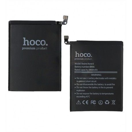 Акумулятор Hoco BN46 для Xiaomi Redmi Note 6, Redmi 7, Redmi Note 8, Redmi Note 8T, Li-Polymer, 3,85 B, 4000 мАг (139287)