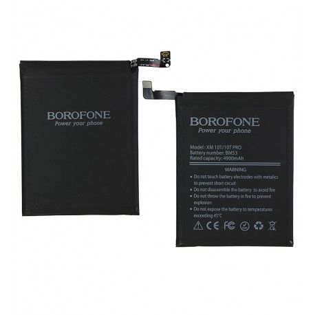 Акумулятор Borofone BM53 для Xiaomi Mi 10T, Mi 10T Pro, Redmi K30, Li-Polymer, 3,87 B, 5000 мАг (165090)