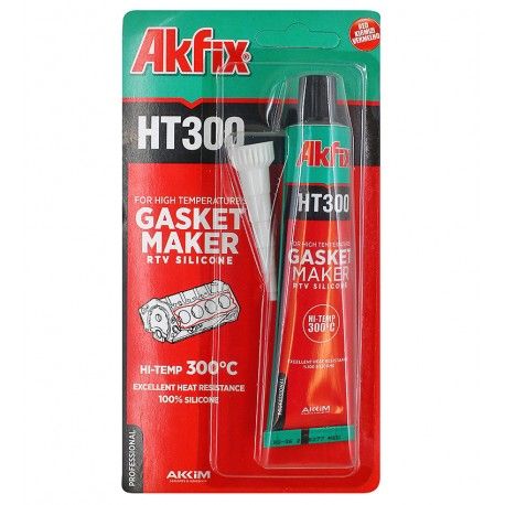Силіконовий герметик Akfix HT300 50г, червоний (165464)