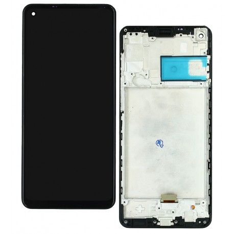 Дисплей для Samsung A217 Galaxy A21s, черный, с сенсорным экраном, с рамкой, High quality (165828)