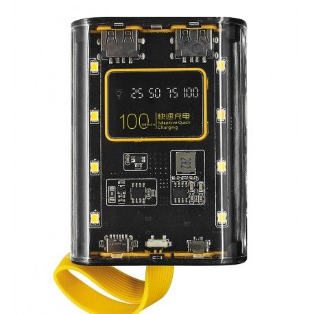 Power bank DIY на 3*18650, (вихід: 2USB, вхід: Micro-USB + Type-C), без батарей (165963)