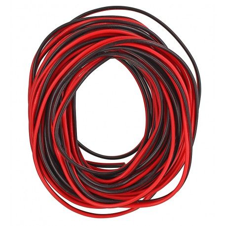 Провід у силіконовій ізоляції 2x20AWG, 0,52 мм , 1 м, червоний, чорний (166269)