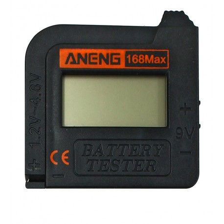 Тестер батарей та акумуляторів Aneng 168 Max з РК дисплеєм (1.2V 4.8V, 9V) (166462)