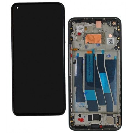 Дисплей для Xiaomi Mi 11 Lite 5G NE, чорний, з рамкою, оригінал (PRC) (154602)