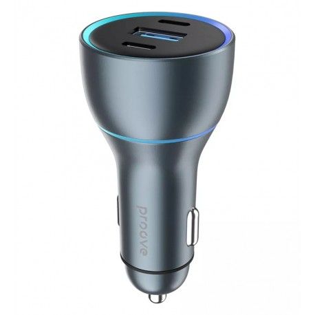 Автомобільний зарядний пристрій Proove Super Charge 130W (2 Type-C + USB) (metal gray) (168111)