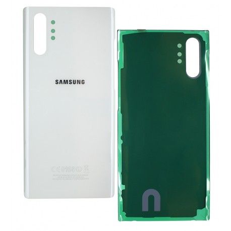 Задня панель корпуса для Samsung N975F Galaxy Note 10 Plus, білий, із склом камери, Aura White (152329)