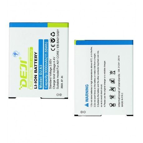 Акумулятор Deji EB-BA013ABY для Samsung A013 Galaxy A01 Core, M013 Galaxy M01 Core, Li-ion, 3,85 B, 3000 мАг (166937)