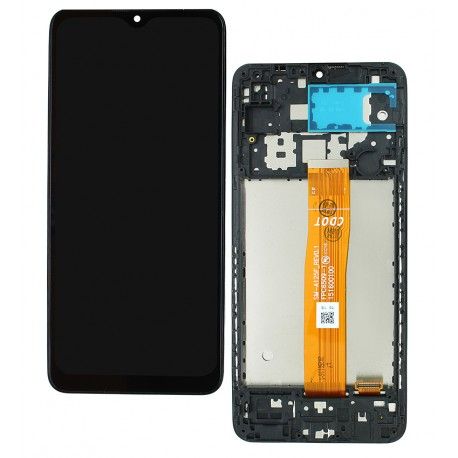 Дисплей для Samsung A125F Galaxy A12, чорний, з рамкою, High quality якість (158768)