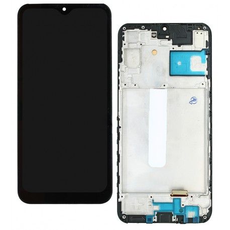 Дисплей для Samsung A256 Galaxy A25, чорний, з рамкою, High quality, з широким обідком, (OLED) (167421)