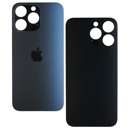 Задня панель корпуса для Apple iPhone 15 Pro Max, синя, не потрібно знімати скло камери, High Copy, big hole (167373)