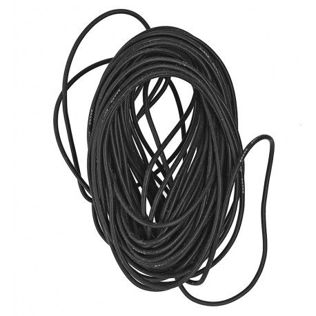 Кабель в силіконовій ізоляції 24AWG, 0,25 мм , 1 м, чорний, UL3135 (169054)