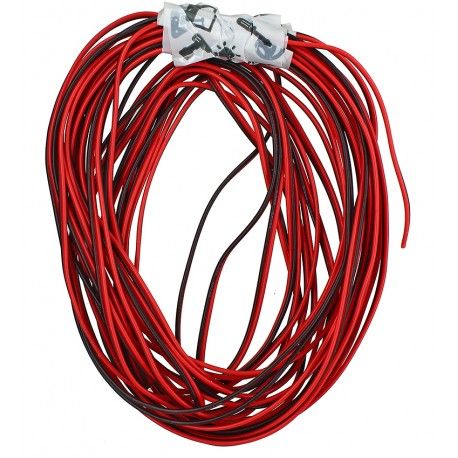 Кабель в силіконовій ізоляції 2x22AWG , 0,34 мм , 1 м, чорний, червоний, UL3135 (169074)