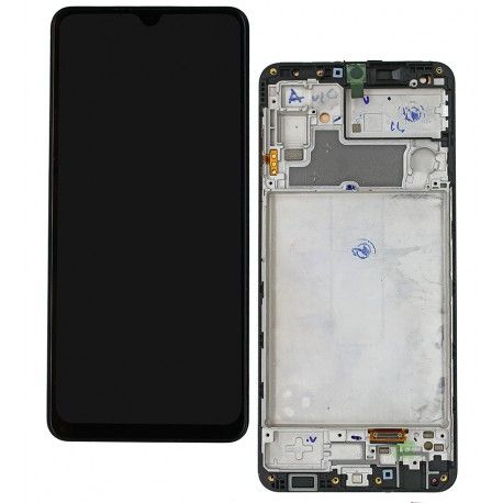 Дисплей для Samsung M325 Galaxy M32, чорний, з рамкою, High Quality, original LCD size, (OLED) (162124)
