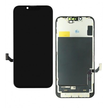 Дисплей для Apple iPhone 14, чорний, з сенсорним екраном, з рамкою, (TFT), ZY-IN CELL HD+ (171158)