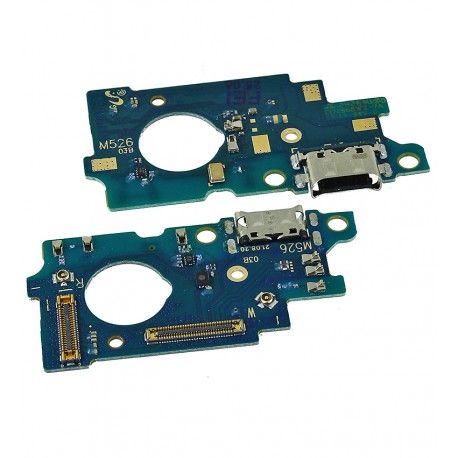 Шлейф для Samsung M526 Galaxy M52 5G, конектора зарядки, мікрофона, High Quality, (плата зарядки) (164222)