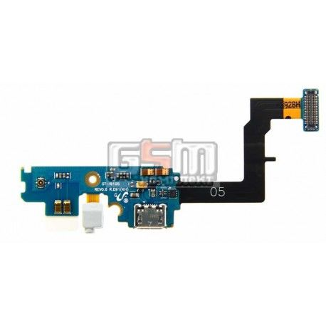 Шлейф для Samsung I9105 Galaxy S2 Plus, мікрофону, конектора зарядки, з компонентами (021997)