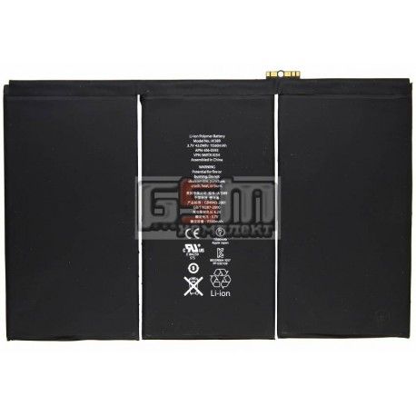 Акумулятор (акб) для планшету iPad 3, iPad 4, Li-Polymer, 3,7 В, 11560 мАч, 616-0593, A1389, A1460, Original (PRC) (076007)