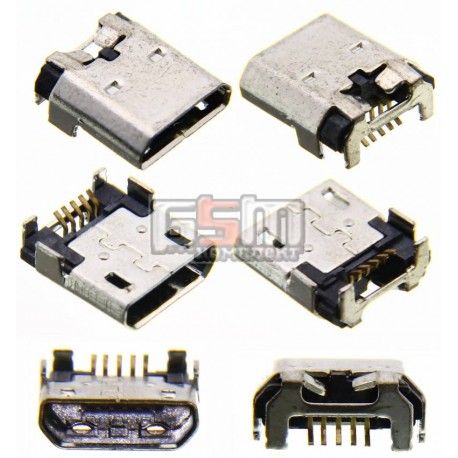 Коннектор зарядки Micro-USB для Microsoft (Nokia) 640 Lumia, 640Lumia Dual SIM; Nokia 520 Lumia, 525 Lumia, 620 Lumia, 630 Lumia Dual Sim, 730 Lumia Dual Sim, 735 Lumia, 5 pin, тип-B (078002)