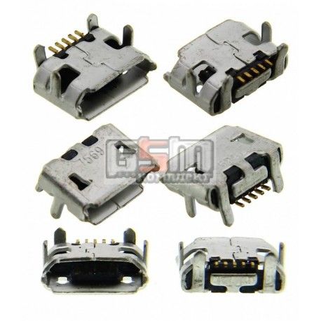 Коннектор зарядки Micro-USB для Blackberry 8220, 8520, 8530, 9100, 9520, 9550, 9700, 5 pin, тип 5, тип-B (017951)