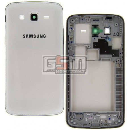 Корпус для Samsung G7102 Galaxy Grand 2 Duos, білий (078087)