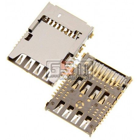 Конектор SIM-карти для Samsung G355H Galaxy Core 2 Duos, G360F Galaxy Core Prime LTE, G361F Galaxy Core Prime VE LTE, G388F Galaxy Xcover 3, G389F Galaxy Xcover 3, G530F Galaxy Grand Prime LTE, G530FZ Galaxy Grand Prime, G530H Galaxy Grand Prime, G531H/D (074487)