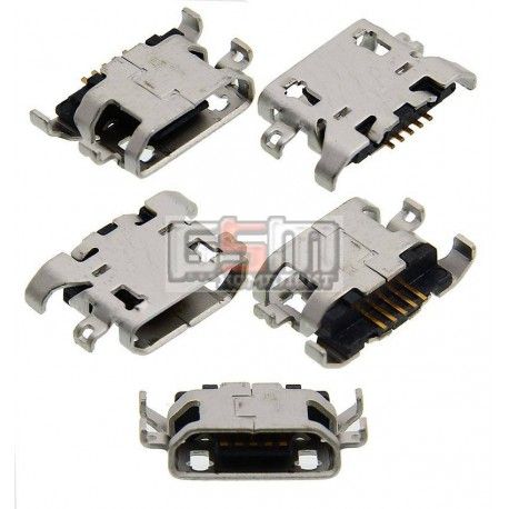 Коннектор зарядки Micro-USB для Nous5006; Fly IQ4406; Lenovo A850, P780, S820, 5 pin, original, тип-B, 3.H-2103-B05A51-000/H-2103-B05A51-000 (093562)