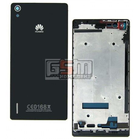 Корпус для телефону Huawei Ascend P7, чорний (096093)