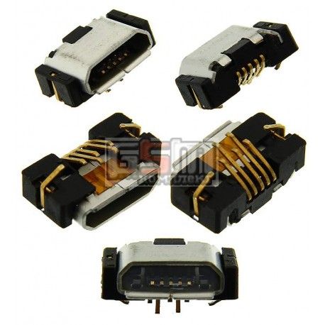 Коннектор зарядки Micro-USB для Blackberry 9380, 9790, 5 pin, тип-B (021804)