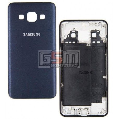 Задня панель корпусу для Samsung A300F Galaxy A3, A300FU Galaxy A3, A300H Galaxy A3, синя (094657)