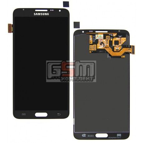 Дисплей для Samsung N7502 Note 3 Neo Duos, N7505 Note 3 Neo Duos, сірий, з тачскріном, оригінал (переклеєне скло) (095122)