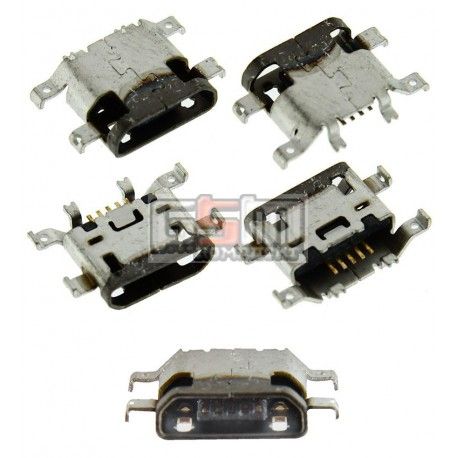 Коннектор зарядки Micro-USB для HTC Desire 310; Motorola XT1053 MotoXT1055 MotoXT1056 MotoXT1058 MotoXT1060 MotoXT1641 MotoPlus, XT1642 MotoPlus; Sony D2302 XperiaDual, D2303 Xperia M2, D2305 Xperia M2, D2306 Xperia M2, 5 p (092829)