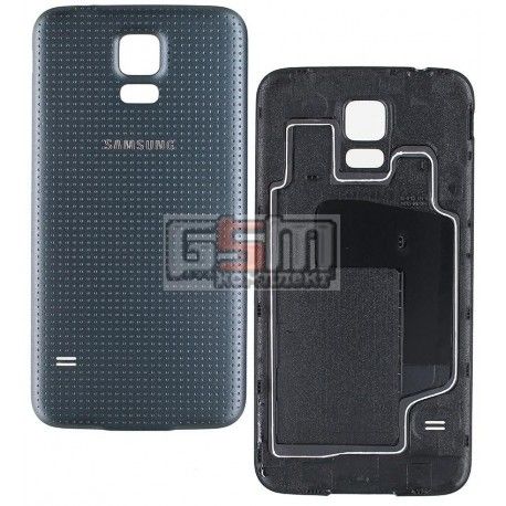Задня кришка батареї для Samsung G900H Galaxy S5, сіра (092770)