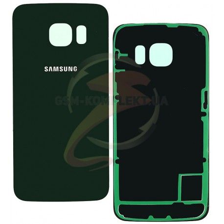 Задня панель корпусу для Samsung G925F Galaxy S6 EDGE, зелена, смарагдова, 2.5D, оригінал (PRC) (105106)