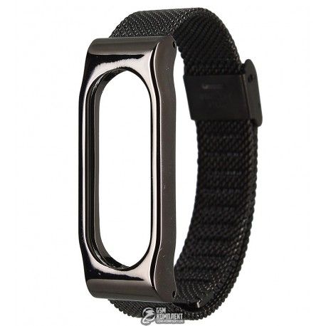 Браслет для Xiaomi Mi Band 2, сталевий, чорний (116760)