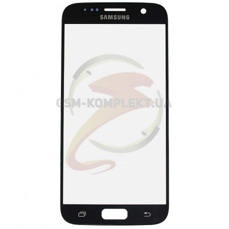 Скло дисплея Samsung G930F Galaxy S7, оригінал (PRC), 2.5D, чорний колір (107057)