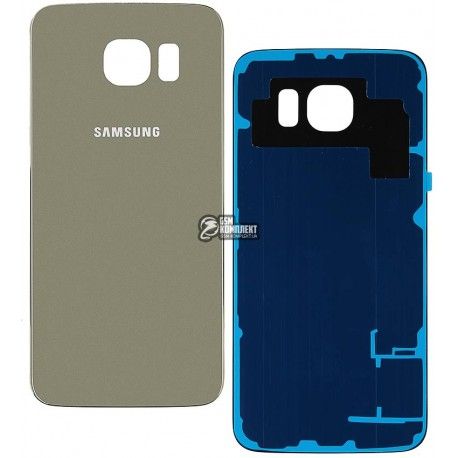 Задня панель корпусу для Samsung G920F Galaxy S6, золотистий колір, 2.5D, оригінал (PRC) (105103)