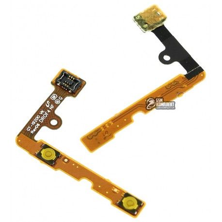 Шлейф для Samsung I9200 Galaxy Mega 6.3, I9205 Galaxy Mega 6.3, бокових клавіш, з компонентами (077529)