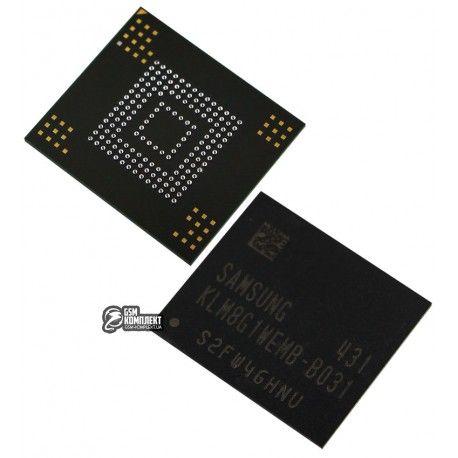 Мікросхема пам яті KLM8G1WEMB-B031 для планшету Samsung T2100 Galaxy Tab 3, T2110 Galaxy Tab 3; мобільних телефонів LG G3s D724; Samsung G7102 Galaxy Grand 2 Duos (097475)