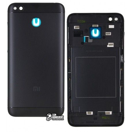 Задня кришка батареї Xiaomi Redmi 4X, чорний колір, з бічними кнопками (116623)