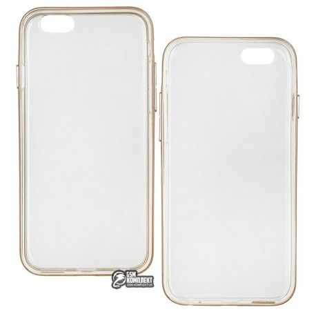 Чохол Usams Case + TPU Ultra Thin Soft Transparent Slim для iPhone 6S/6, Gold (119713)