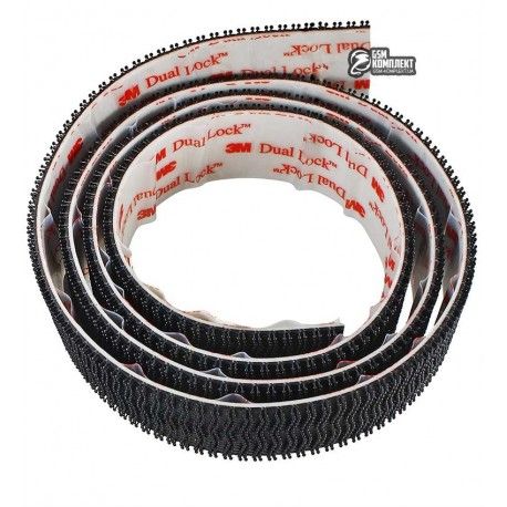 Самоклеючі застібки чорні 3M Dual Lock 3550, 25мм x 3.5мм x 1м, 1000 циклів (123518)