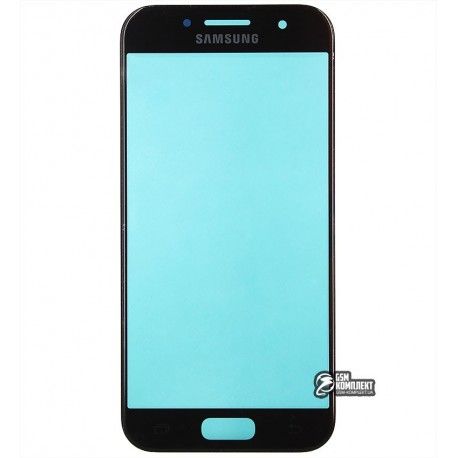 Скло дисплея Samsung A320F Galaxy A3 (2017), A320Y Galaxy A3 (2017), чорний колір (115126)