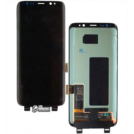 Дисплей для Samsung G950 Galaxy S8, G950F Galaxy S8, G950FD Galaxy S8, чорний, з тачскріном, оригінал (переклеєне скло) (116651)